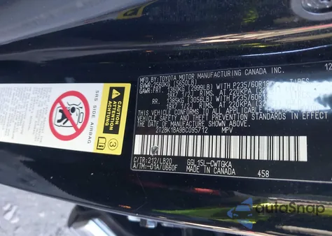 2011 Lexus Rx 350 из США, поврежденный, VIN 2T2BK1BA9BC095712